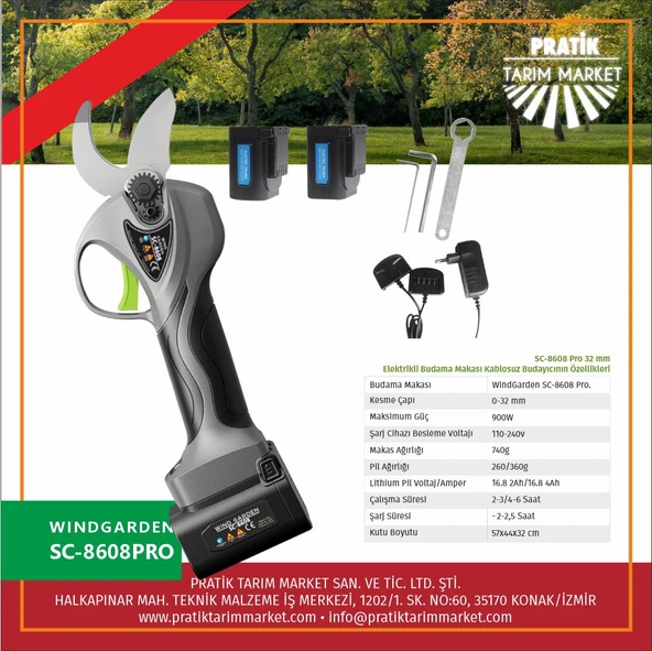 WindGarden SC-8608 Akülü Budama Makası