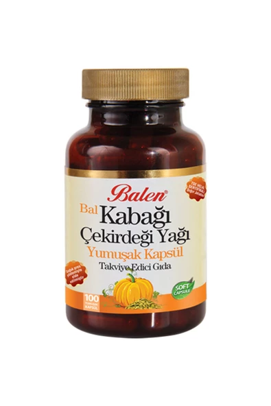 Balen Bal Kabağı Çekirdeği Yağı 1380 Mg 100 Kapsül