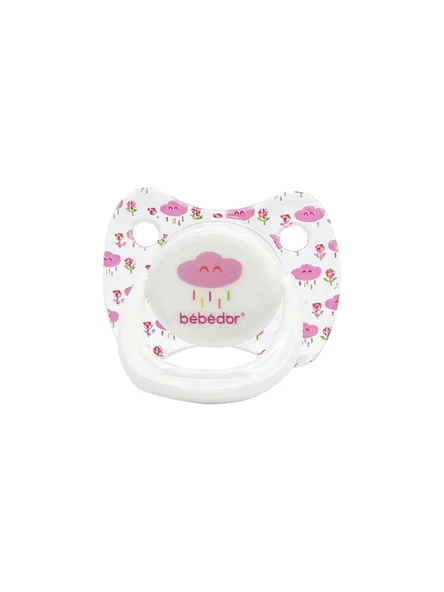 Bebedor 173 Tritan Damaklı Şeffaf Emzik No 3 Pembe