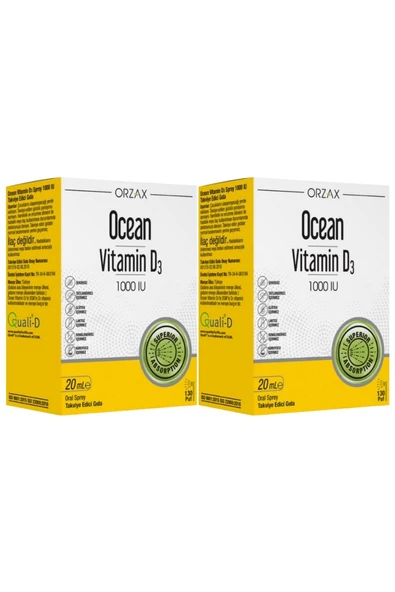 Ocean Vitamin D3 1000 IU Sprey 20 ml x 2 Adet - 2