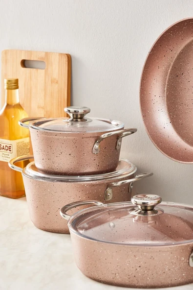 Karaca Ivy Biogranit 7 Parça Tencere Seti Rose