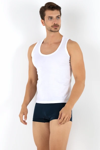 DoReMi %100 Pamuk Penye Atlet  BEYAZ 7 / 3XL - Resim 6