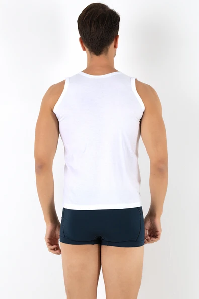 DoReMi %100 Pamuk Penye Atlet  BEYAZ 7 / 3XL - Resim 7