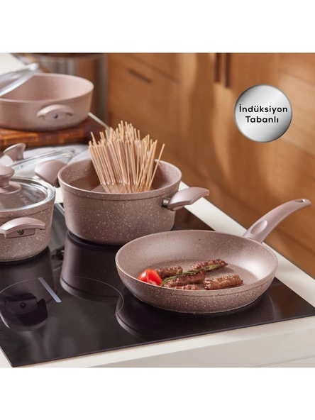 Karaca Biogranit Antik Rose V1 New İndüksiyon Tabanlı 7 Parça Tencere Seti - 2