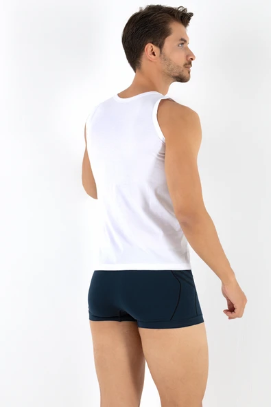 DoReMi %100 Pamuk Penye Atlet  BEYAZ 7 / 3XL - Resim 8