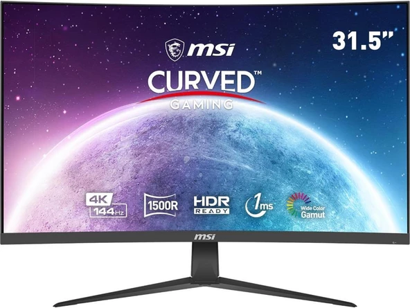 MSI G321CU 31.5" 1 ms 4K Curved 144 Hz Oyuncu Monitörü - Teşhir