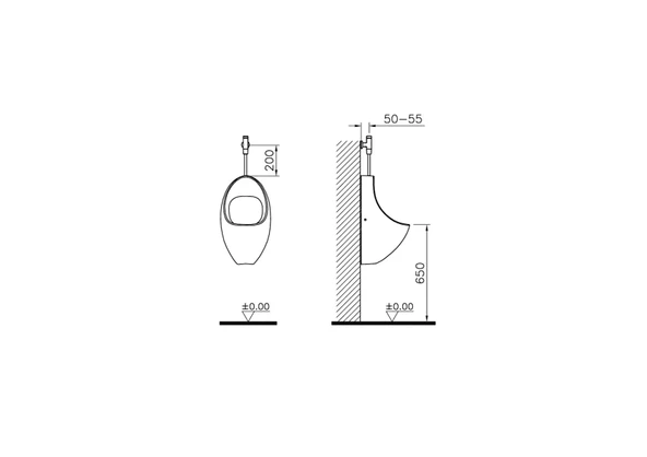 Vitra Pisuvar Yıkama Seti (Sıva Üstü, Baslı), 2/4L 310-2521 - 2
