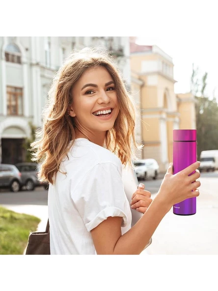 Polosmart PSH01 Dijital Göstergeli Termos 500 ML Mor - 3
