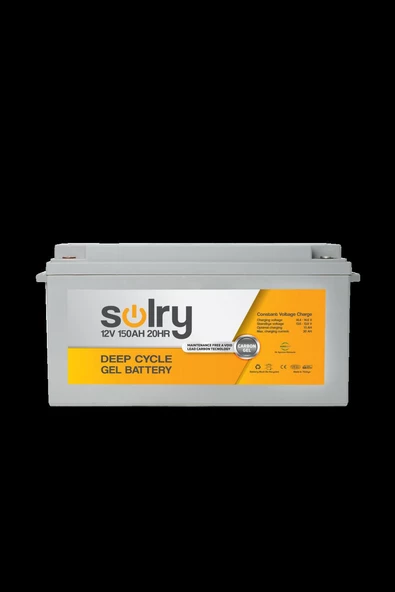 Solry 12V Volt 150 Ah Jel Akü (Deep Cycle Jel Akü)