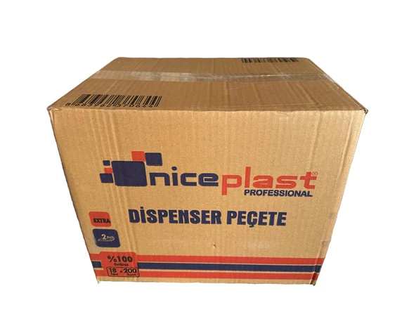 Niceplast Masaüstü Dispenser Peçete - 2 Kat - 200 Adetlik 18 Paket / Koli