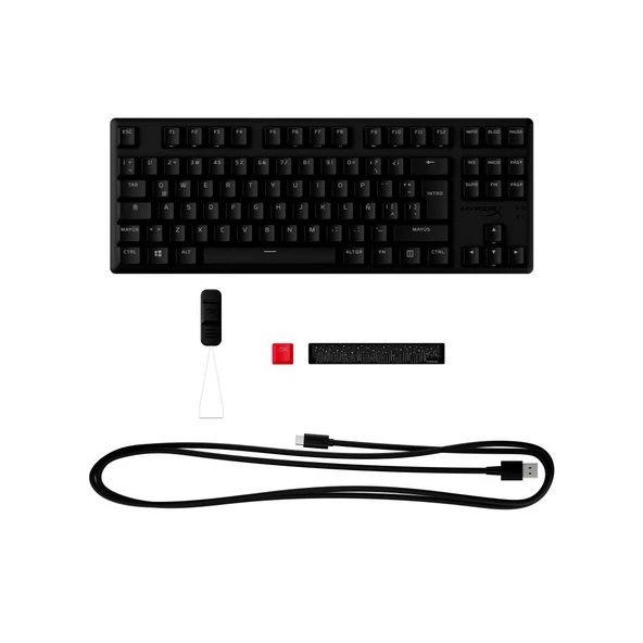 HyperX Alloy Origins Core PBT HX Kablolu Kırmızı Oyuncu Klavye 639N7AA - 4