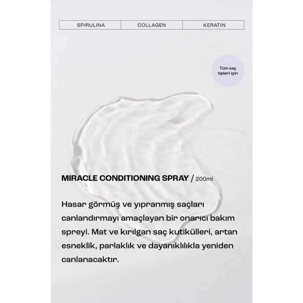 Matsu Miracle Biotinli Onarıcı Kolay Tarama Bakım Spreyi 200 Ml - 4