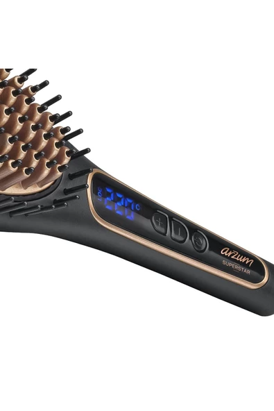 Superstar Saç Düzleştirici Fırça Ar5036 Tarak Siyah 405jseri - 3