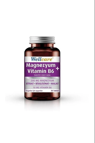 Wellcare Magnezyum+Vitamin B6 30 TABLET
