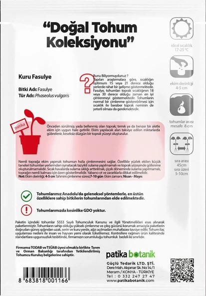 50 Adet Kuru Fasulye Tohumu - 3