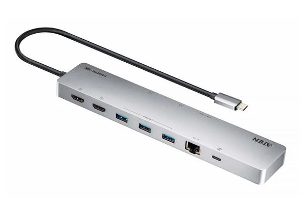 ATEN - UH3240 Güç Geçişli 11'i 1 arada USB-C Çoklu Bağlantı Noktalı Yerleştirme İstasyonu