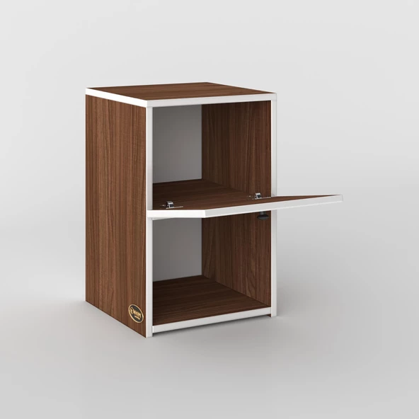 Kenzlife komodin izumi cvz 60*39*39 komidin kitaplık ayakkabılık kapaklı arkalıklı - Resim 3