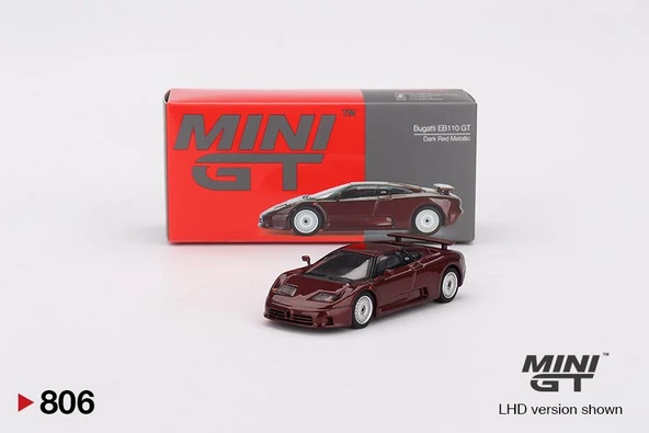 Mini Gt Bugatti EB110 GT Dark Red Metallic 806 ürün görseli