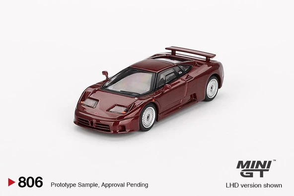 Mini Gt Bugatti EB110 GT Dark Red Metallic 806 - Resim 2