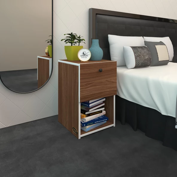 Kenzlife komodin izumi cvz 60*39*39 komidin kitaplık ayakkabılık kapaklı arkalıklı