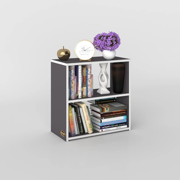 Kenzlife komodin riki gri 60*60*30 komidin kitaplık ayakkabılık - Resim 2