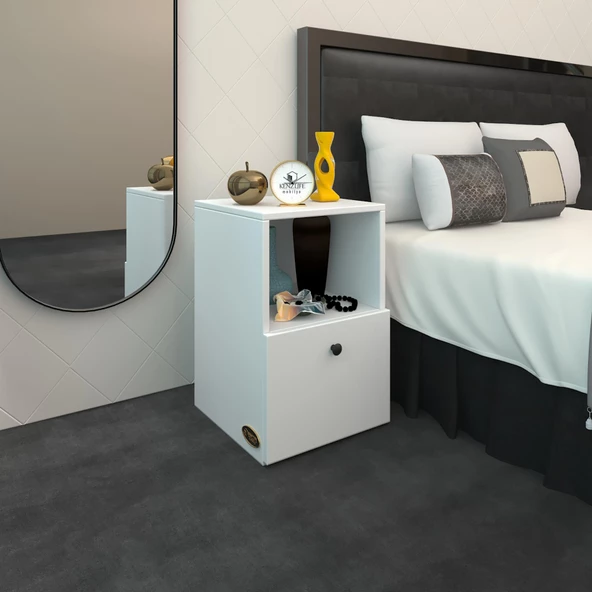 Kenzlife komodin yokatta byz 60*39*39 komidin kitaplık ayakkabılık kapaklı arkalıklı