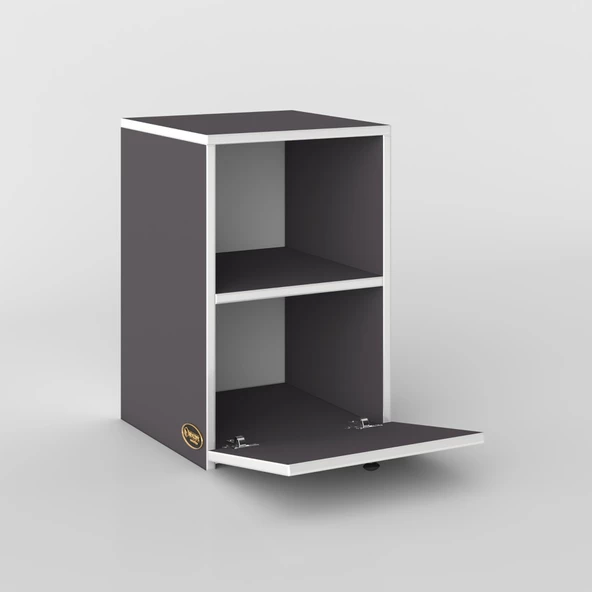 Kenzlife komodin yokatta gri 60*39*39 komidin kitaplık ayakkabılık kapaklı arkalıklı - Resim 3