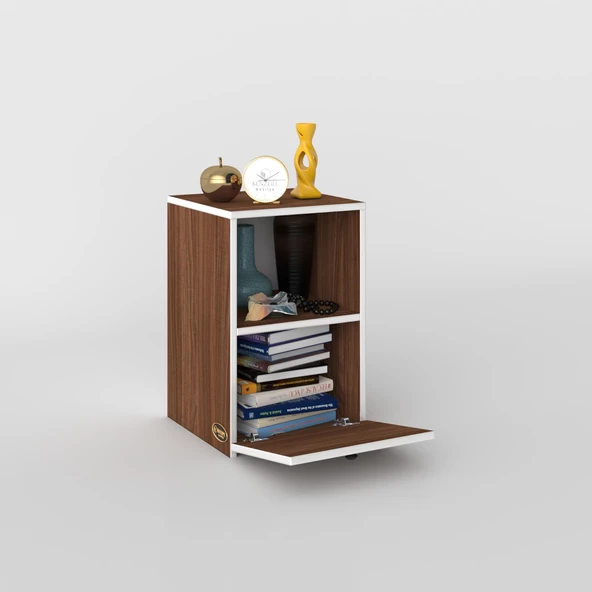 Kenzlife komodin yokatta cvz 60*39*39 komidin kitaplık ayakkabılık kapaklı arkalıklı - Resim 2