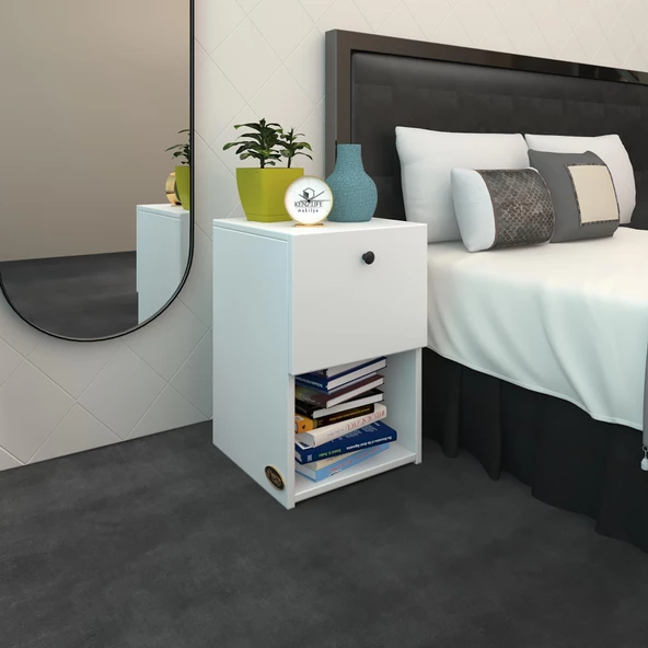 Kenzlife komodin izumi byz 60*39*39 komidin kitaplık ayakkabılık kapaklı arkalıklı