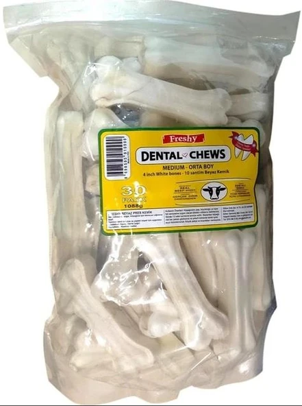 Freshy Beyaz Dental Kemik  10 cm 30 Adet ürün görseli 1