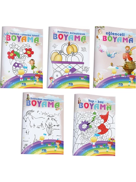 Tandem Yayınları Etkinlikli Boyama Kitabı (5 Kitap)