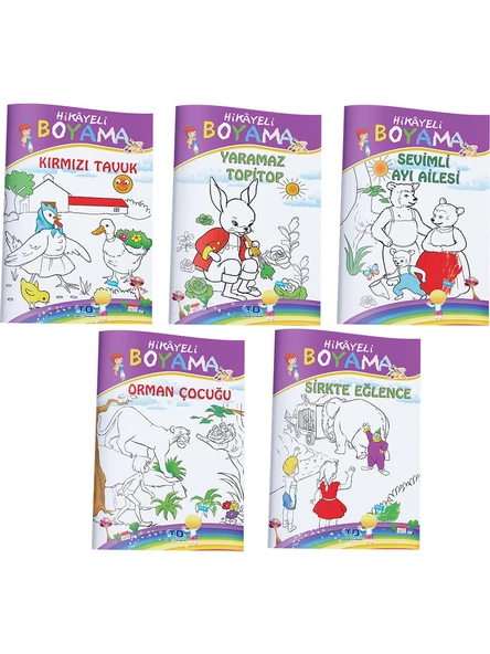 Tandem Yayınları Hikayeli Boyama Kitabı (5 Kitap) ürün görseli 1