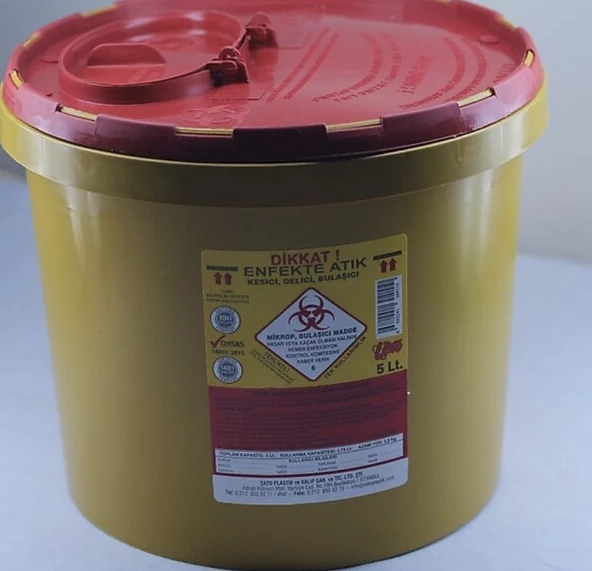 Telkar Tıbbi Atık Kutusu 5lt - Ta00500 - 2