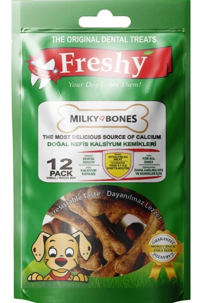 Freshy Milky Bones Kalsiyum Kemikleri Köpek Ödülü