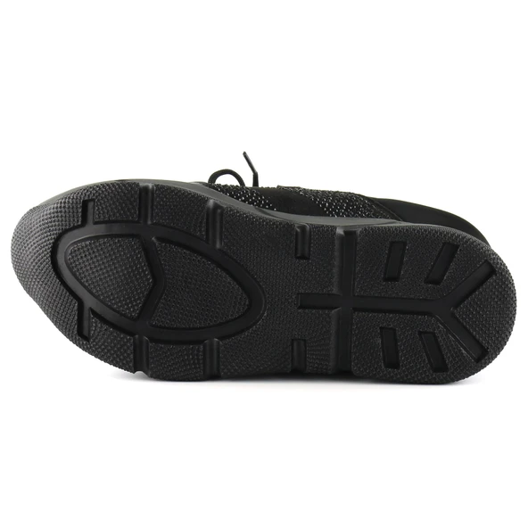 Erkan Saçmacı Eleanor Siyah Süet Streç Taşlı Gizli Dolgu Topuklu Günlük Ayakkabı - 6