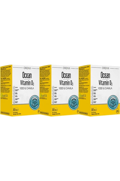 Ocean Vitamin D3 1000 IU Damla 50 ml x 3 Adet - Resim 2