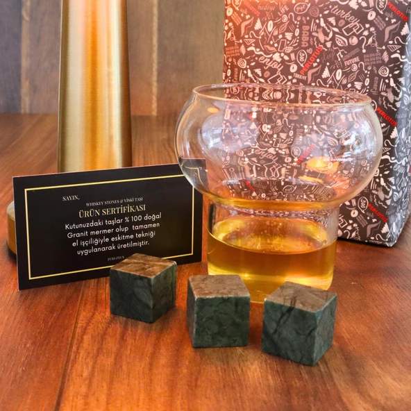 Perlotus 280 cc Aura Viski Tadım Bardağı Viski Taşı Hediyeli - 6