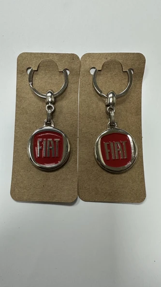 Fiat Kırmızı Logolu Metal Otomobil Anahtarlığı 2 ADET KEMER SUSTURUCU 1 ADET - 2