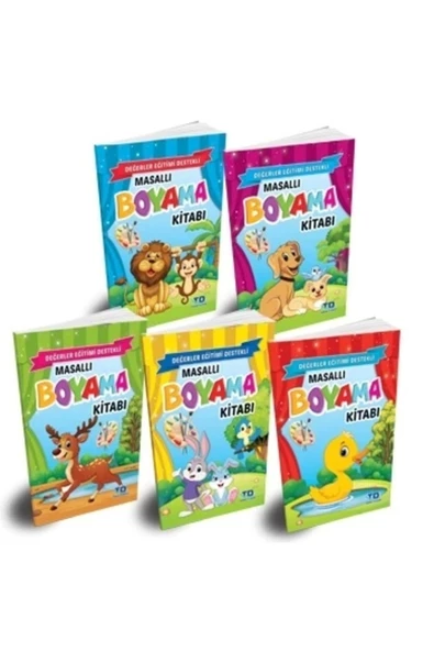 Tandem Yayınları Masallı  Boyama Kitabı (5 Kitap) ürün görseli 1
