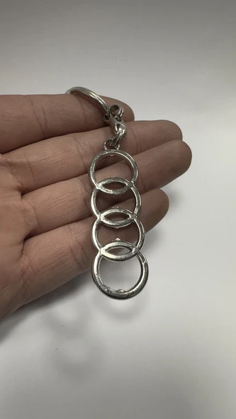 AUDİ Halka Metal Anahtarlık Araba Anahtarlığı KEMER SUSTURUCU HEDİYELİ 1 ADET - Resim 3