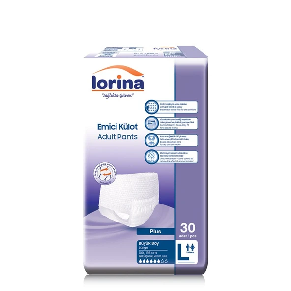 Lorina Emici Külot Büyük Boy L 30'lu 2 Adet Hasta Bezi