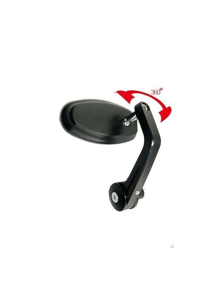 Motosiklet Gidon Aynası Oval - Gri (gümüş) Renk Topuz -Arasmto - Resim 4