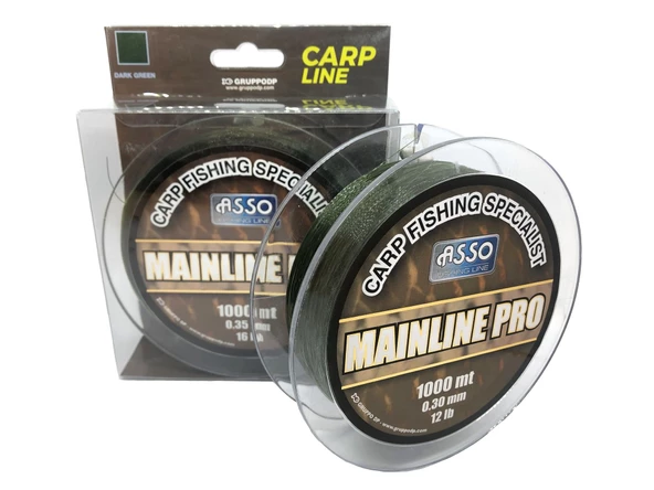 Asso Mainline Pro Special 0.40 mm 1000m Dark Green Sazan Misinası 20lbs Çeker