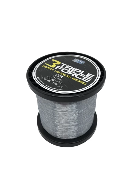 Asso Triple Force 0.90 mm 1000mt Grey Igfa Class Monofilament Misina 60.4kg Çeker