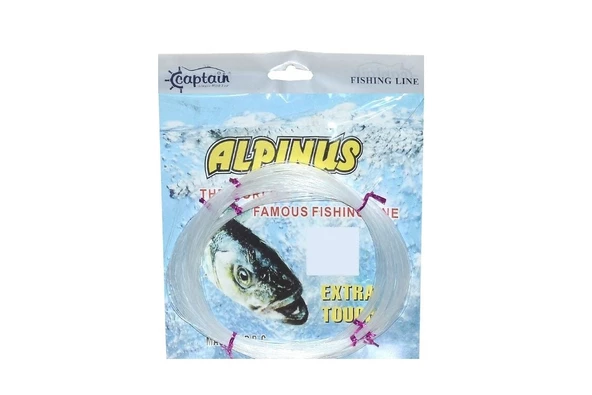 Captain Alpinus 1.00 mm 100m Beyaz Poşet Misina 4x25 Bağlantılı 35.60kg Çeker
