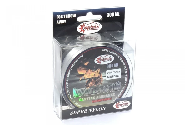 Captain Cavalier Strong 0.40 mm 300m Beyaz Monofilament Misina 18.20kg Çeker