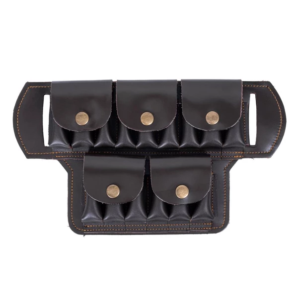 Deri Bel Fişekliği - Savage - Kahve - 15'li