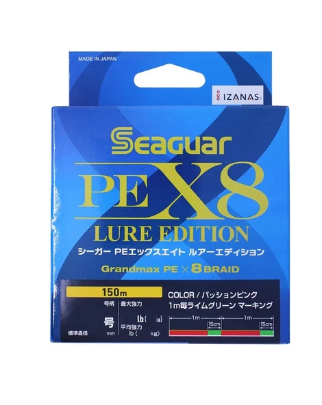 Seaguar Lure Edition 1.2 PE 150m Multicolor 8 Örgü İp Misina 0.185 mm 10.4kg Çeker