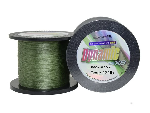 Captain Dynamic PE 0.10 mm 1000m Yeşil 8 Örgü İpi Misina 8.16kg Çeker