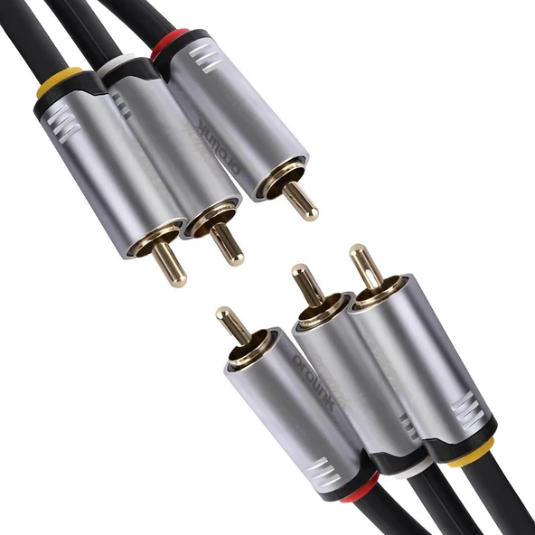 Prolink HMC231 3 RCA - 3 RCA Kablo Çift-blendajlı oksijensiz bakır kablo - Resim 2